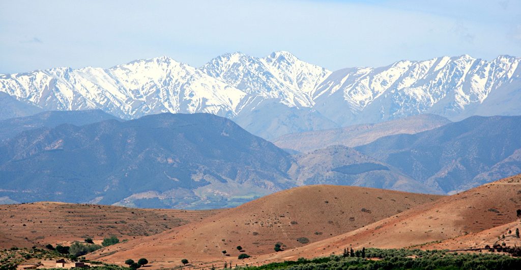 The Atlas mountain around Marrakech